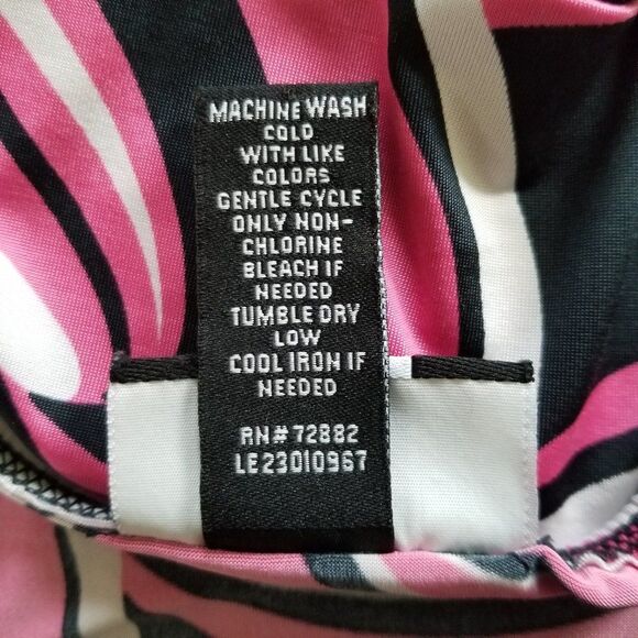 Studio 1940 Sleeveless Bra Top With Beaded Neckline Size Small Pink and Black - Picture 10 of 13